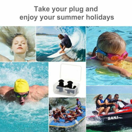Soft Silicone Ear Plugs – Swimming, Sleeping & Anti-Snore | Reusable with Carry Case
